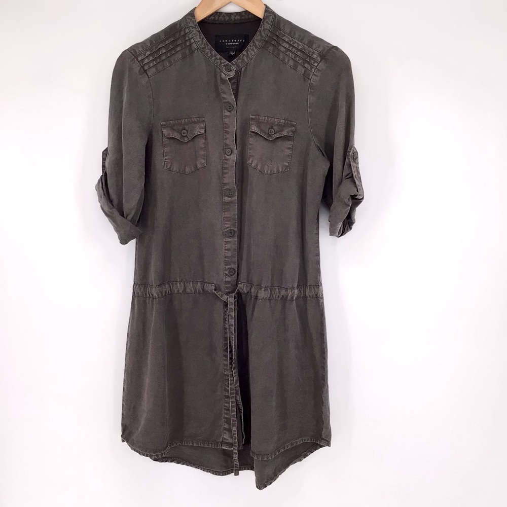 Sanctuary Button Down Belted Shirt Dress Size Small